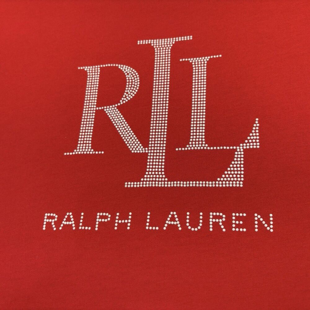 Lauren Ralph Lauren Red Logo T-Shirt Size 2X Short Sleeve Cotton Modal Tee - Picture 3 of 8
